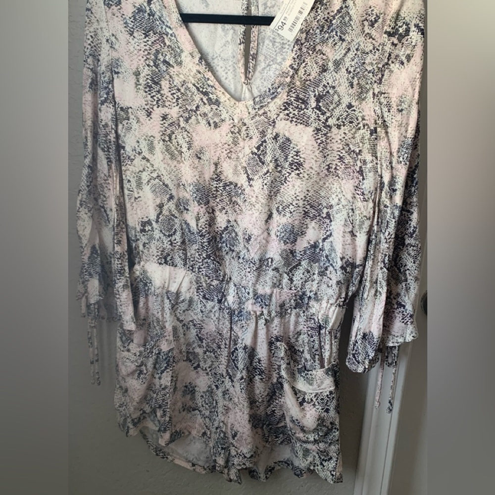 On the Road python print romper- XS
